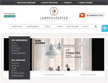 Tablet Screenshot of lampeexperten.dk